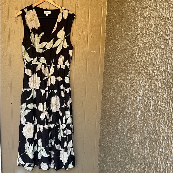 Evereve Georgia Black and White Floral Maxi Dress - Picture 3 of 11